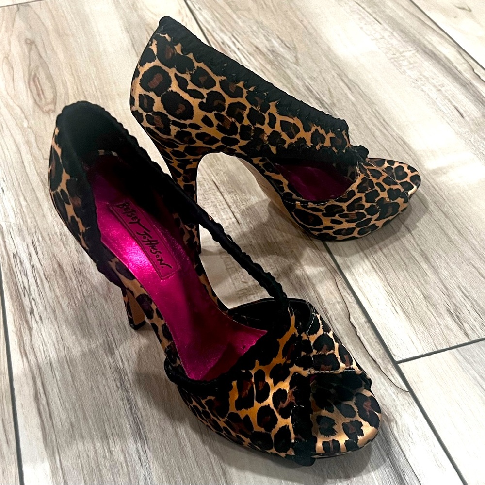 Betsey Johnson Leopard Platform Heels